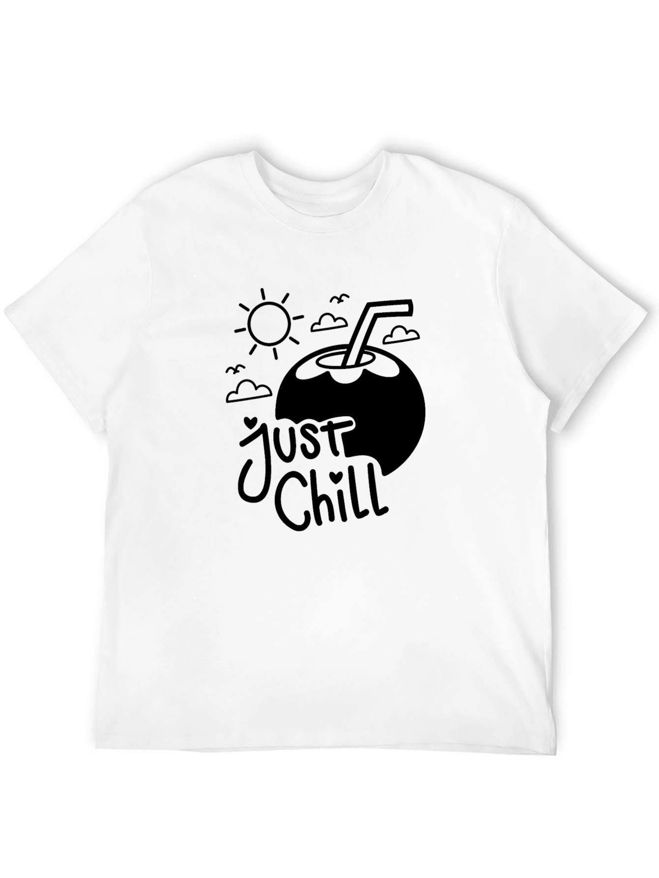 Camiseta Negra Just Chill - Vibra Verano