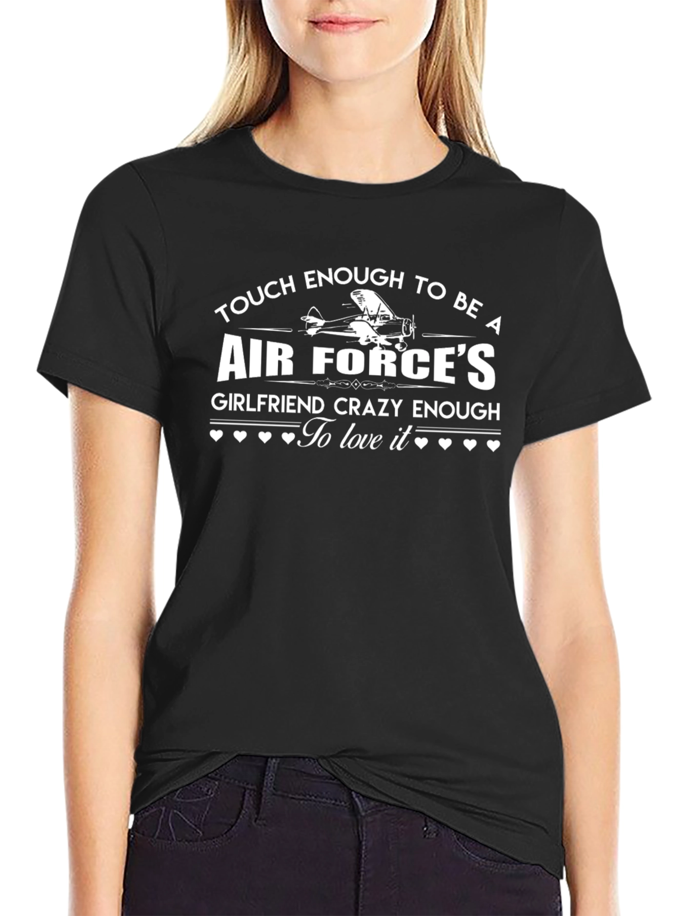 Camiseta Negra Novia de la Fuerza Aérea