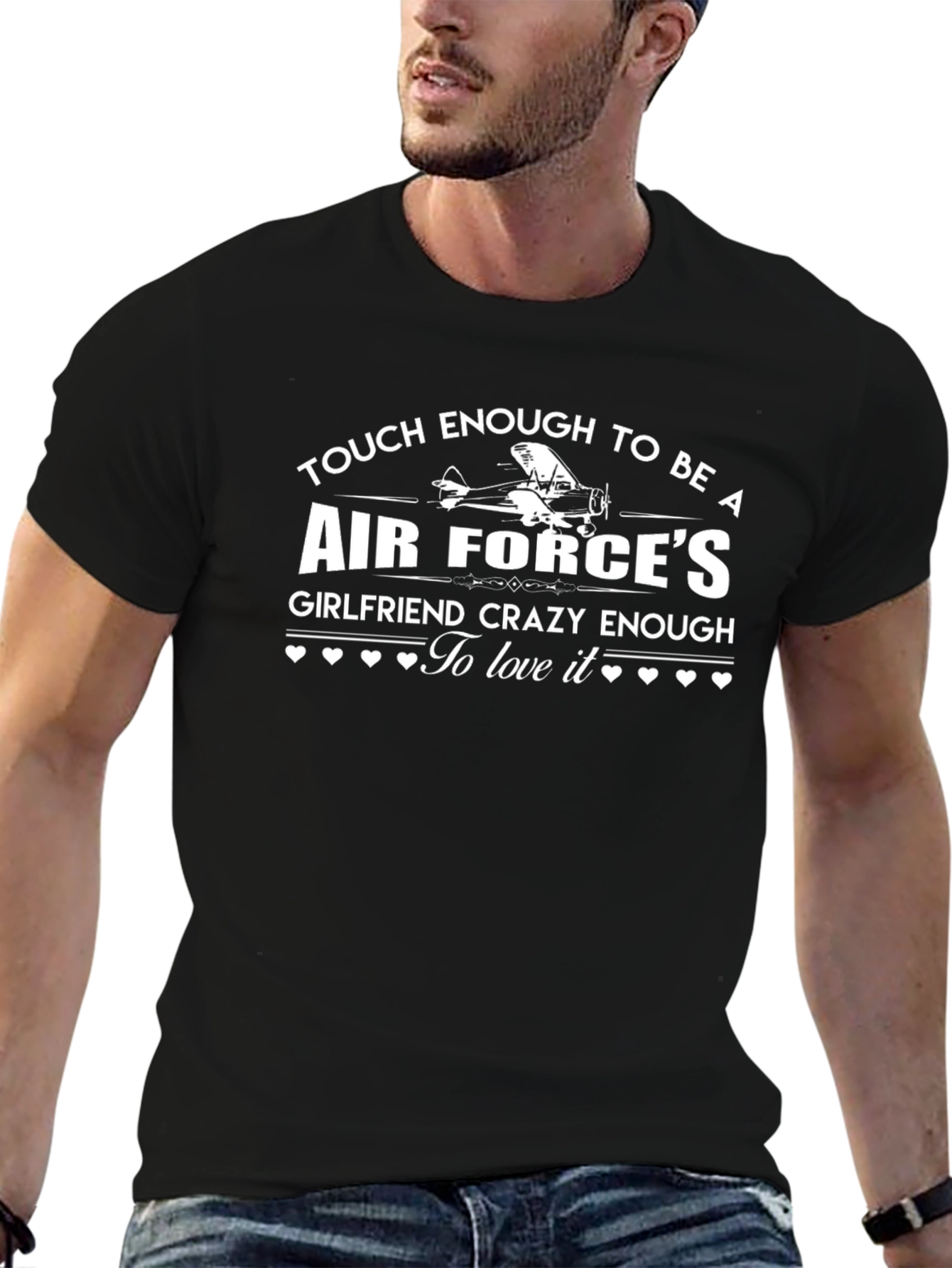 Camiseta Negra Novia de la Fuerza Aérea