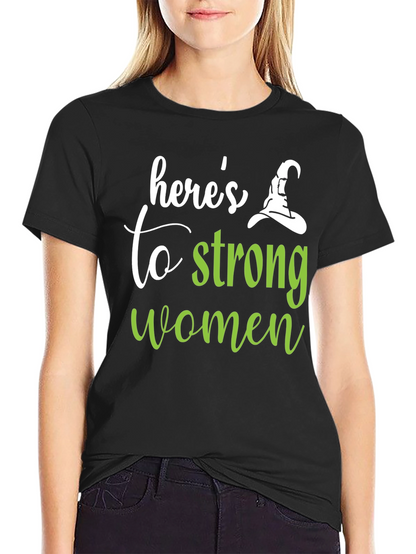 Camiseta Negra Heres to Strong Women