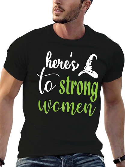 Camiseta Negra Heres to Strong Women