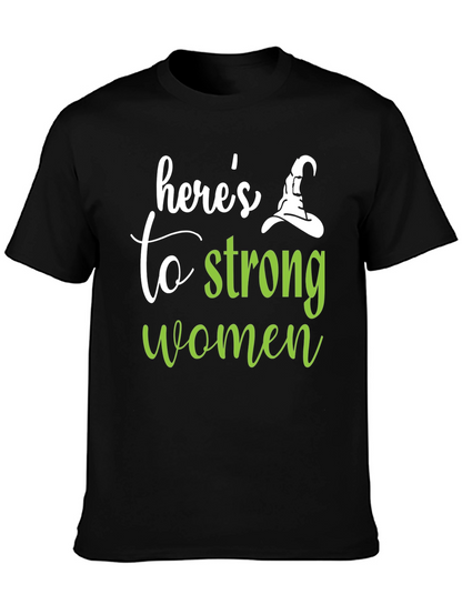 Camiseta Negra Heres to Strong Women