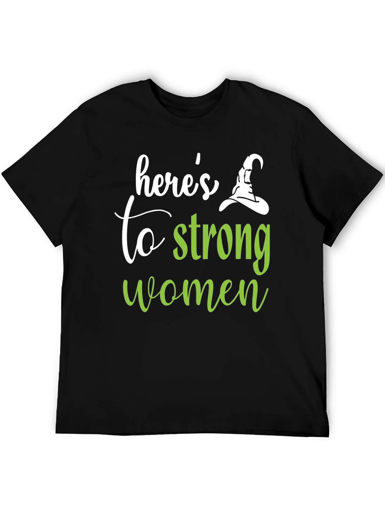 Camiseta Negra Heres to Strong Women