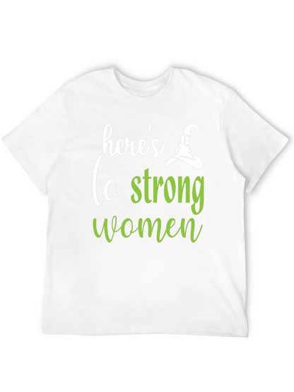 Camiseta Negra Heres to Strong Women