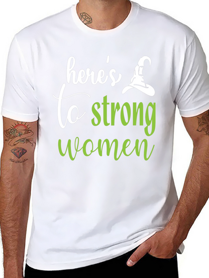 Camiseta Negra Heres to Strong Women