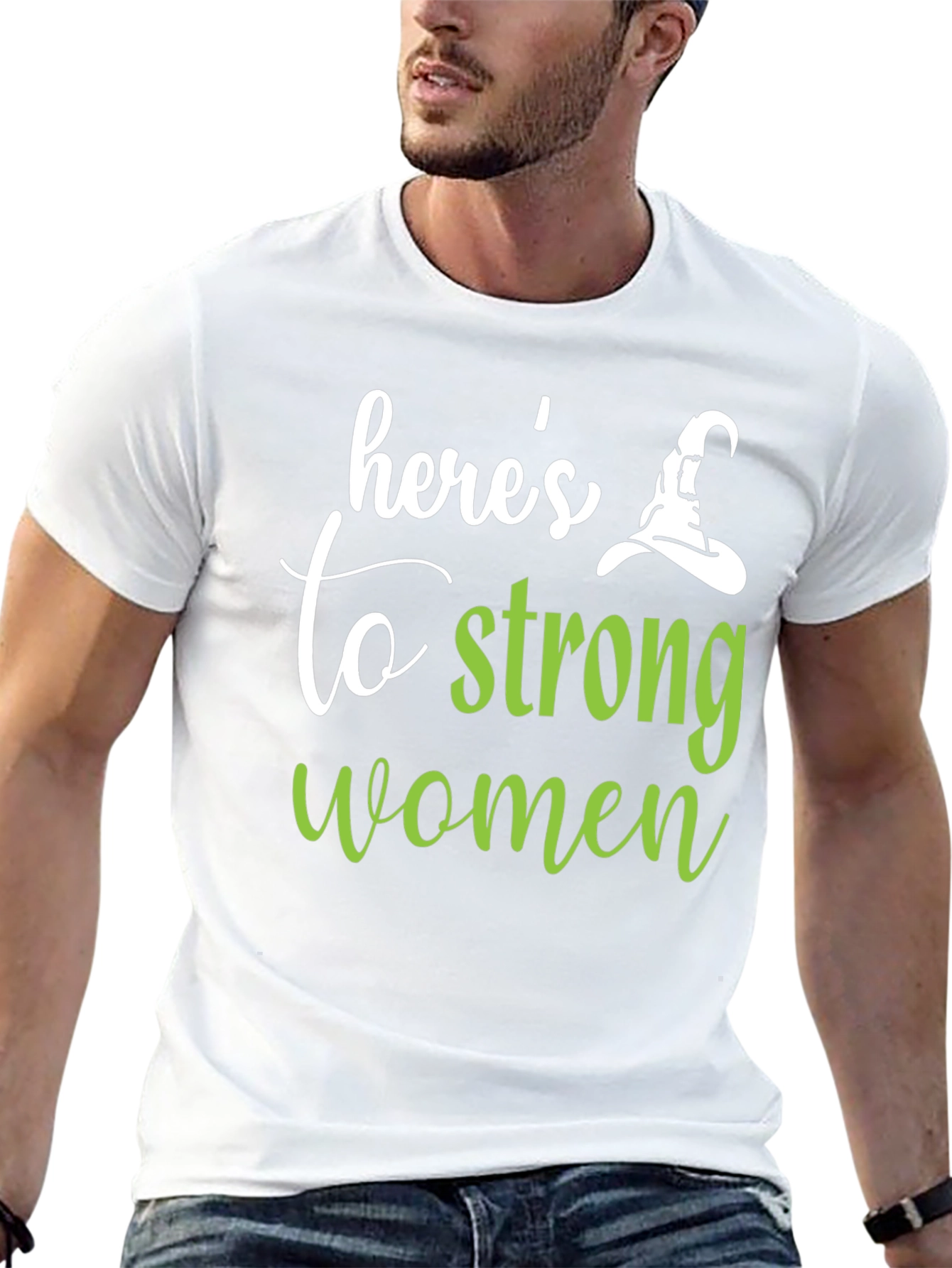Camiseta Negra Heres to Strong Women