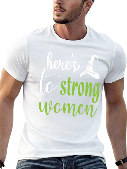 Camiseta Negra Heres to Strong Women
