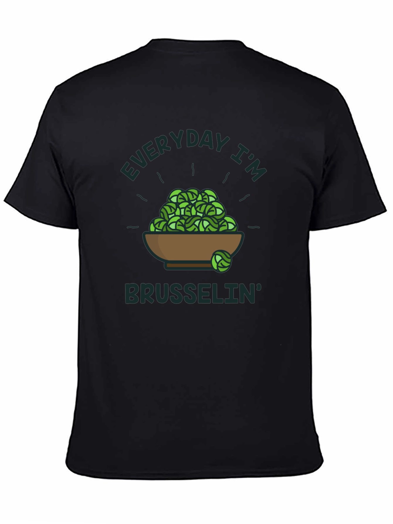 Camiseta Hombre Negra: Everyday Im Brussel Diseño Divertido