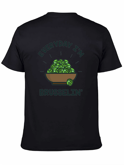 Camiseta Hombre Negra: Everyday Im Brussel Diseño Divertido