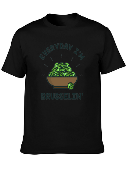 Camiseta Hombre Negra: Everyday Im Brussel Diseño Divertido