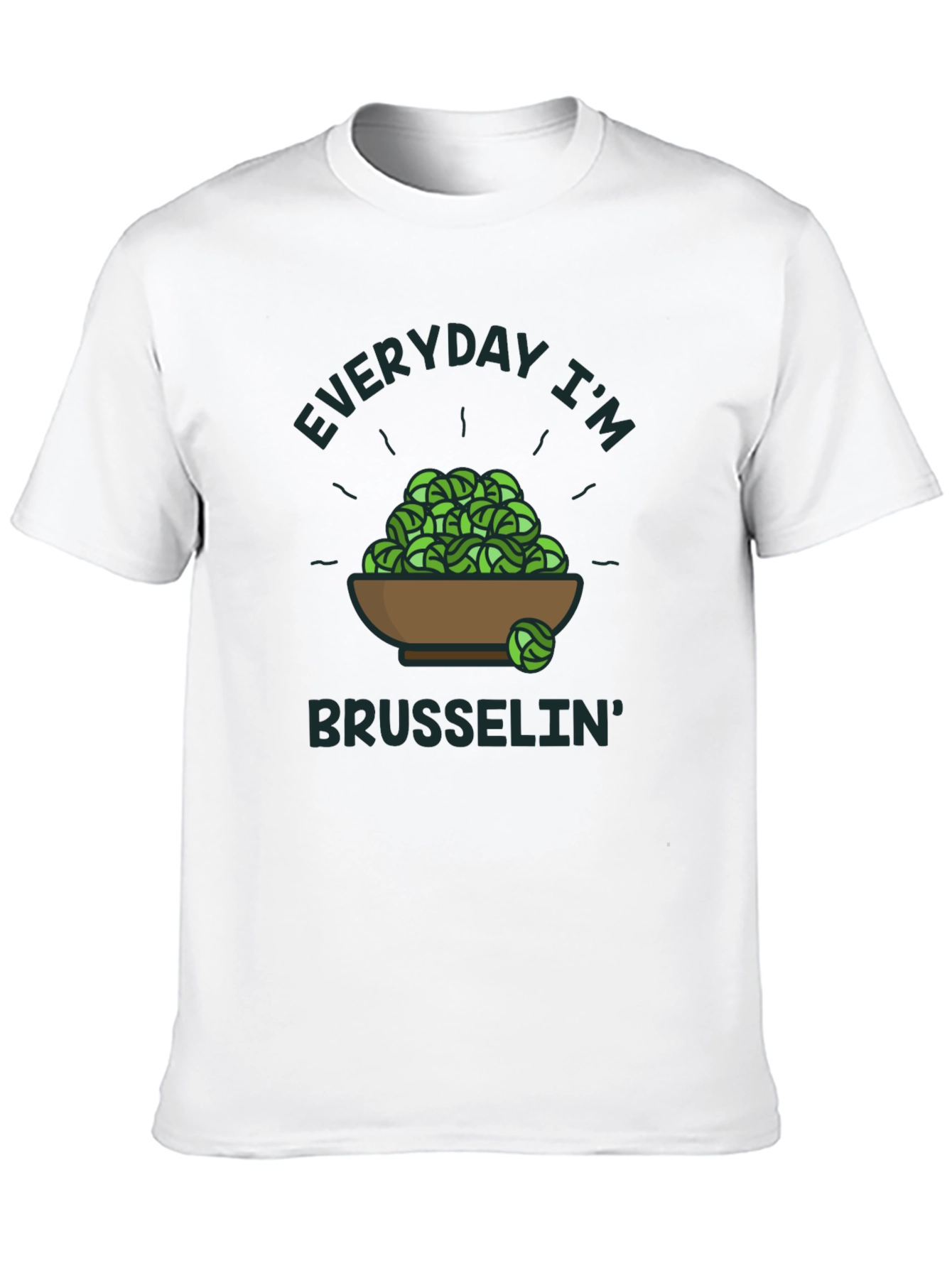Camiseta Hombre Negra: Everyday Im Brussel Diseño Divertido