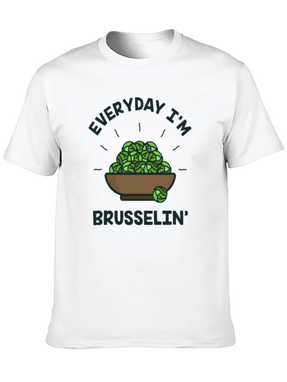 Camiseta Hombre Negra: Everyday Im Brussel Diseño Divertido