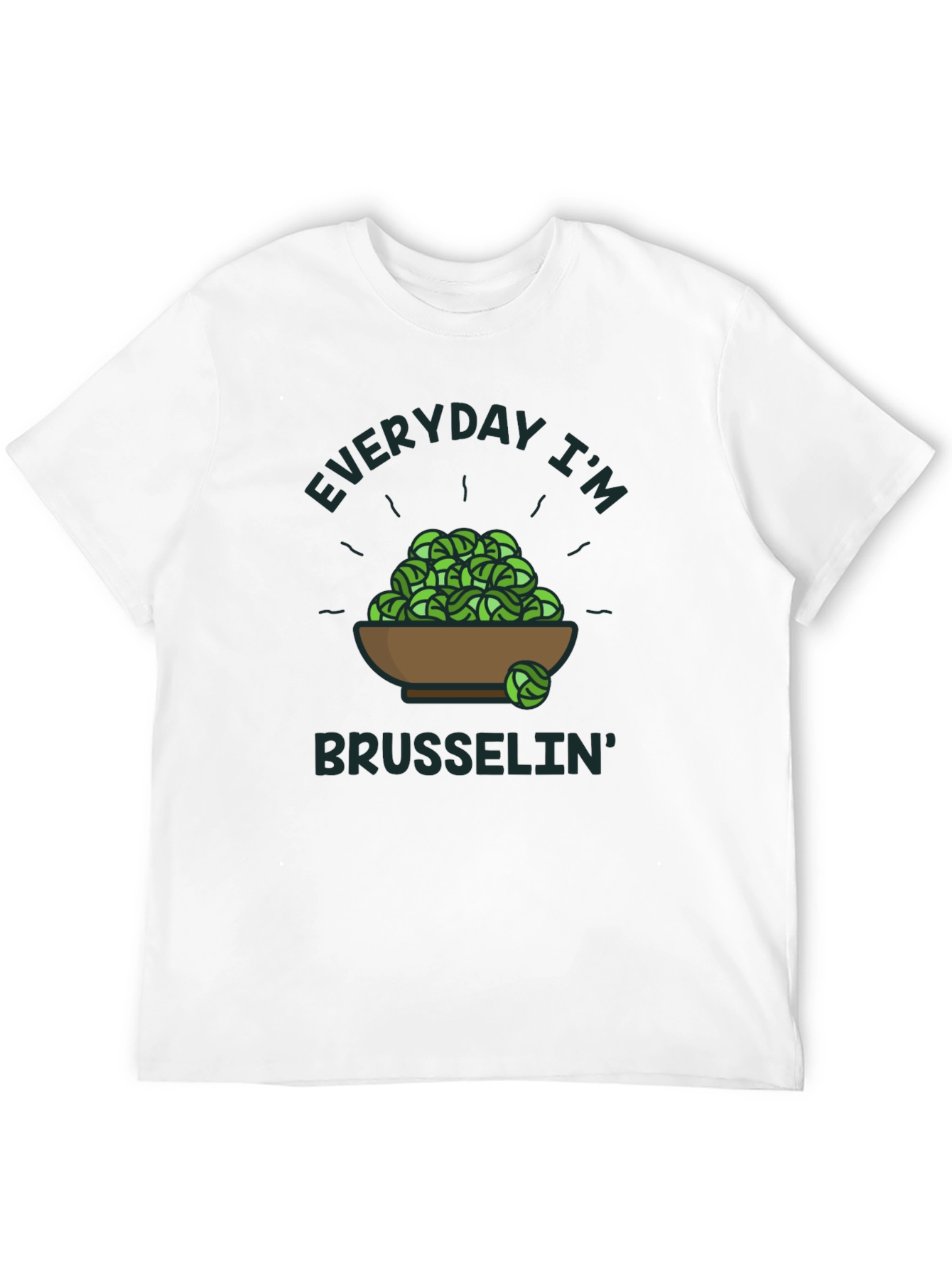Camiseta Hombre Negra: Everyday Im Brussel Diseño Divertido