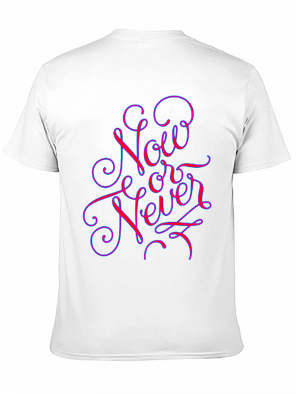 Camiseta Negra Ahora o Nunca con Diseño Llamativo