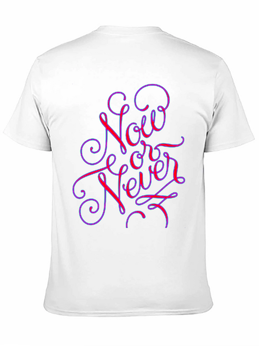 Camiseta Negra Ahora o Nunca con Diseño Llamativo