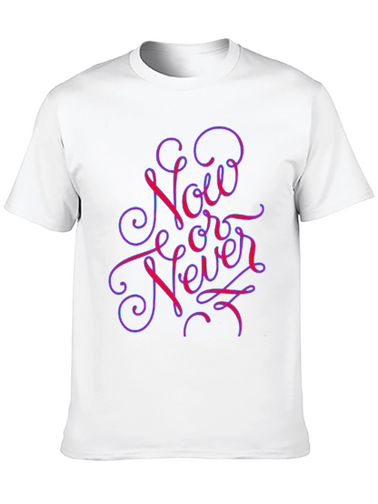 Camiseta Negra Ahora o Nunca con Diseño Llamativo