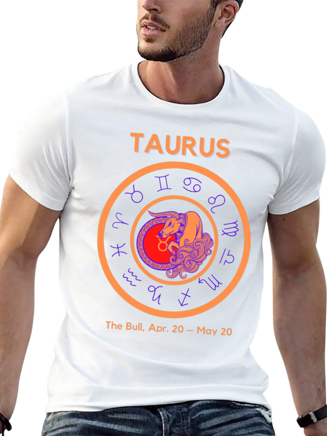 Camiseta Negra Signo Tauro Zodiaco Astrología