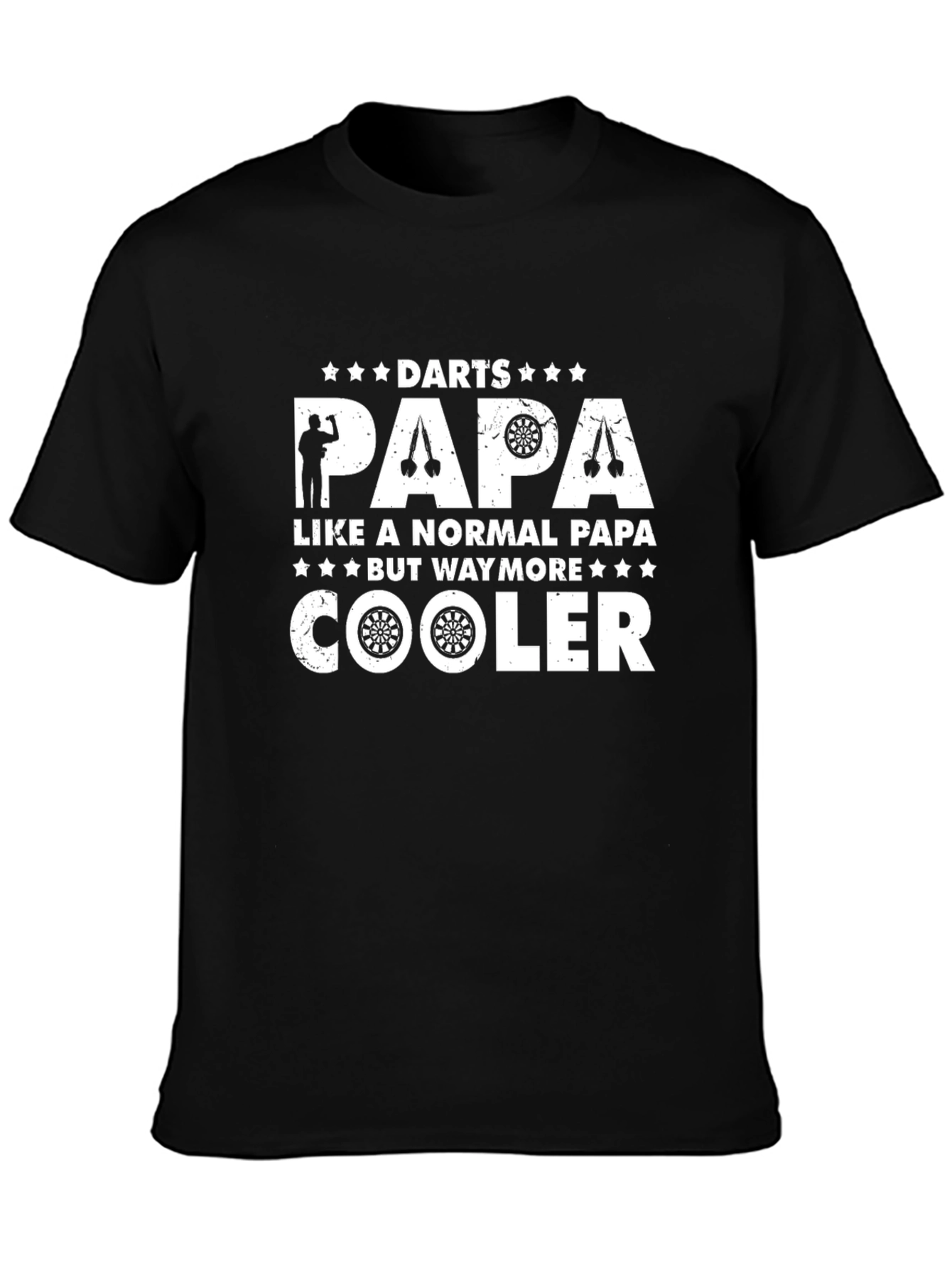 Camiseta Negra: Papá de Dardos Más Genial