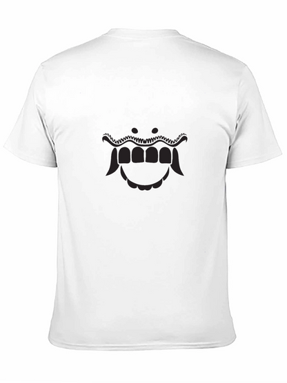 Camiseta Negra con Diseño de Máscara Oni