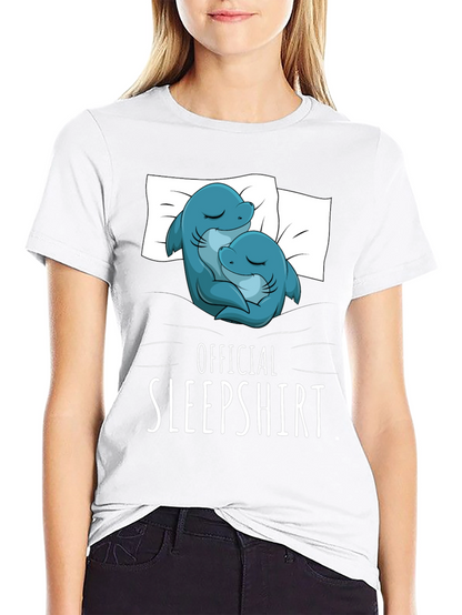 Camiseta de dormir con diseño de delfines
