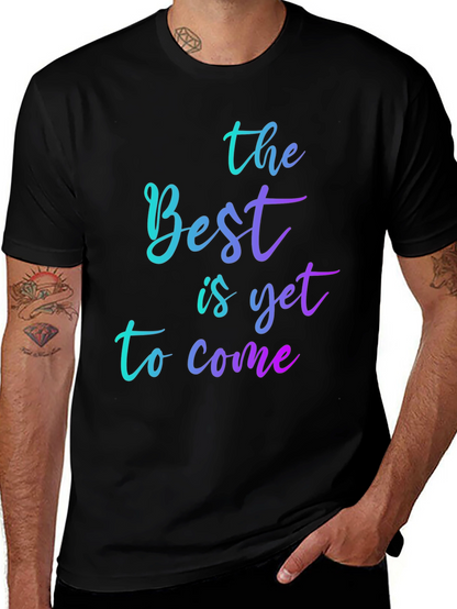 Camiseta Negra con Diseño Optimista