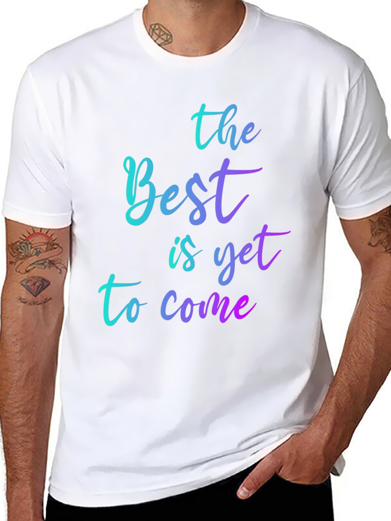Camiseta Negra con Diseño Optimista