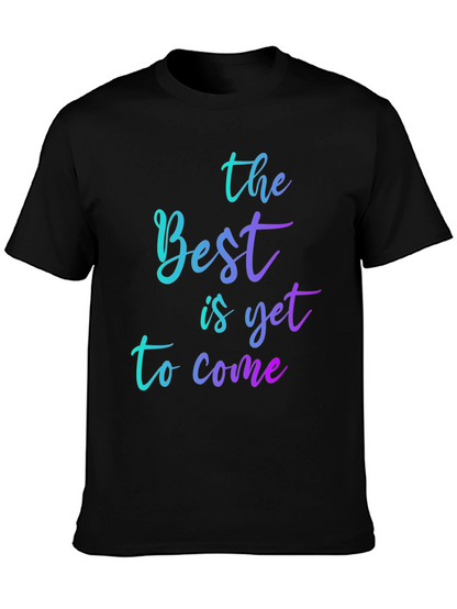 Camiseta Negra con Diseño Optimista