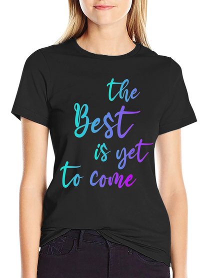 Camiseta Negra con Diseño Optimista