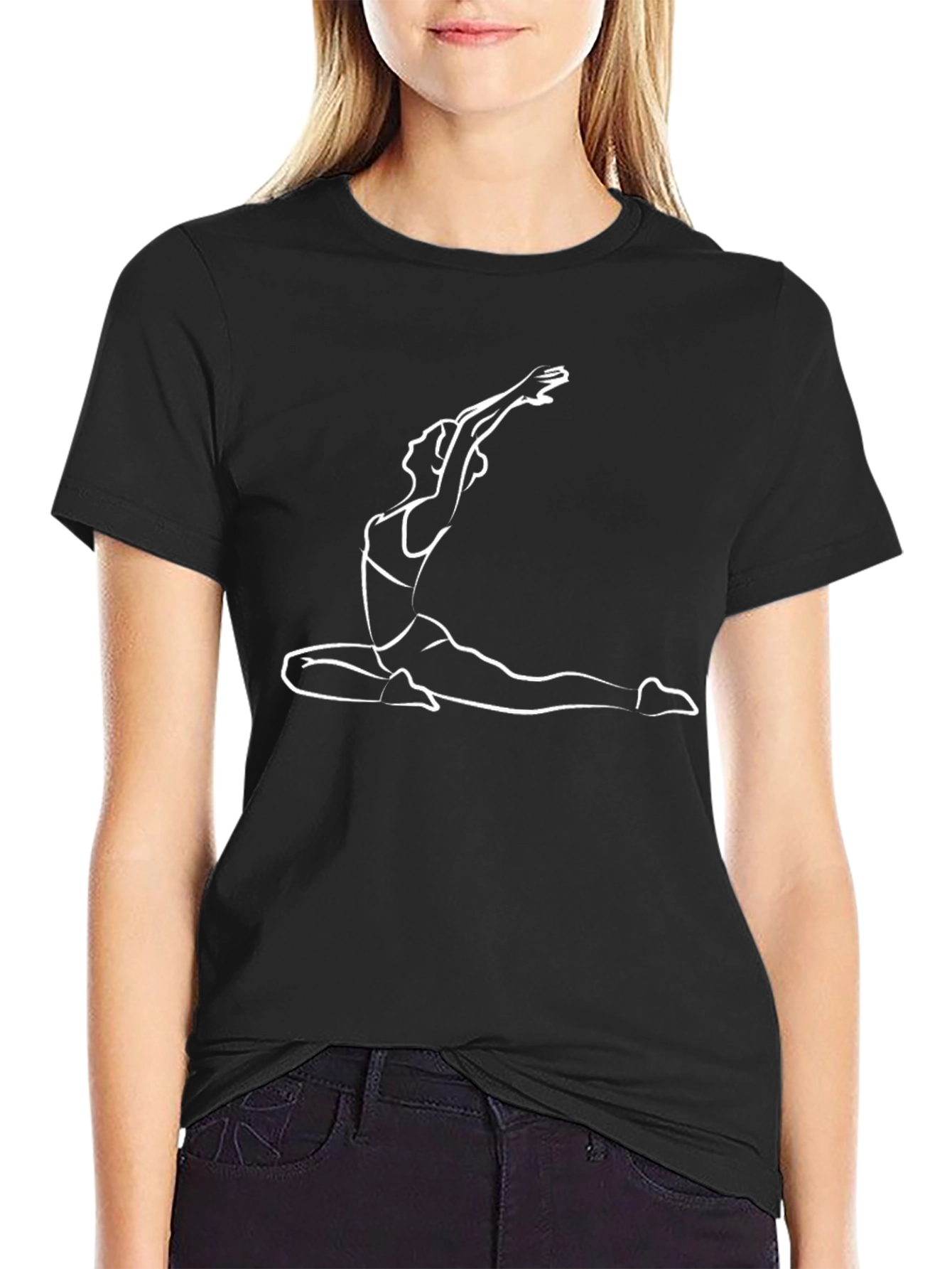 Camiseta Negra Yoga Mujer - Comodidad y Estilo