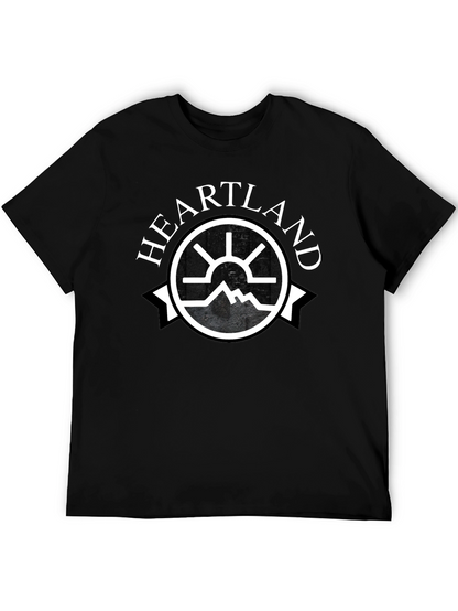 Camiseta Negra Heartland - Diseño Gráfico Único