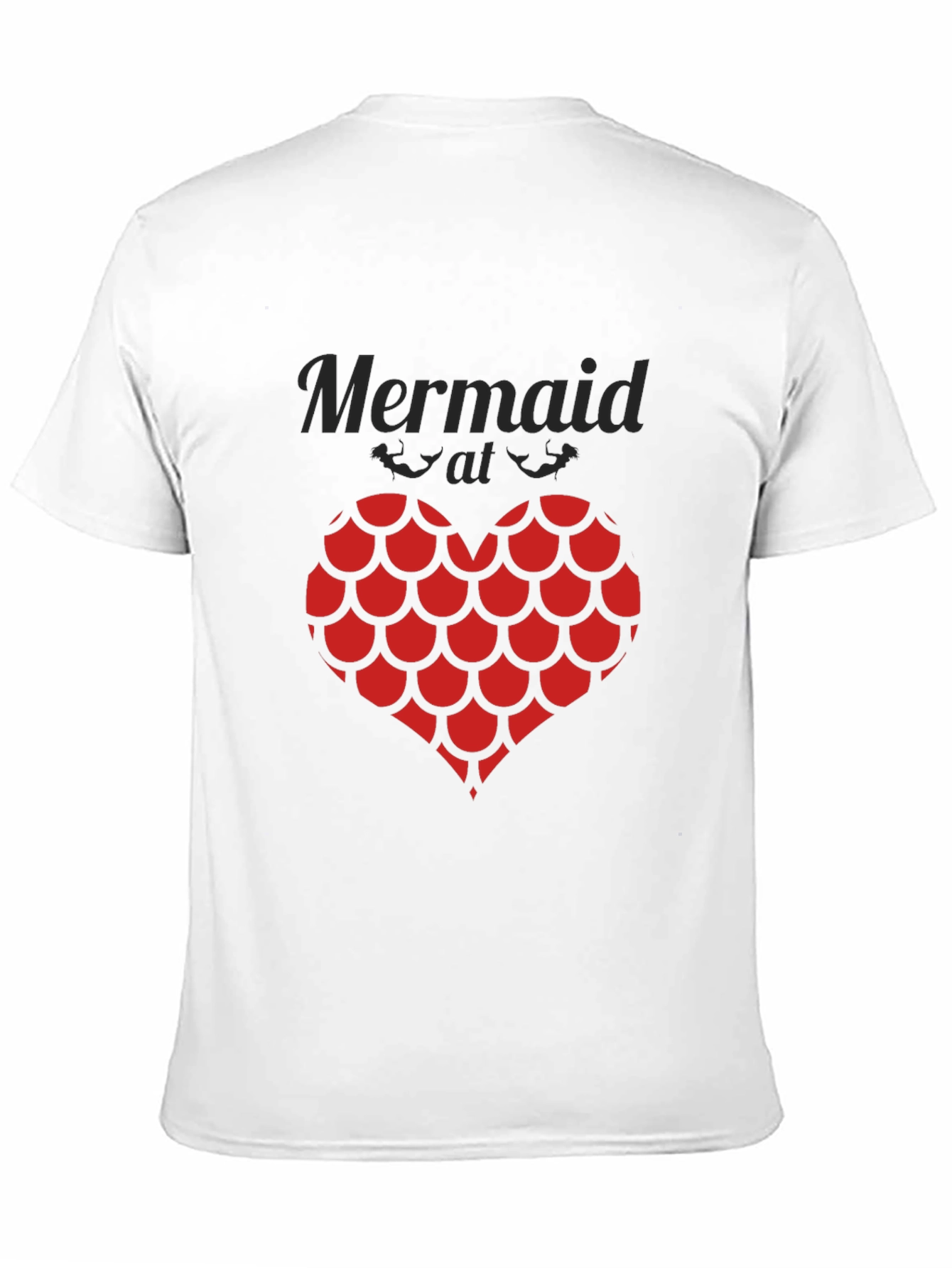 Camiseta Negra Corazón Escamas Sirena