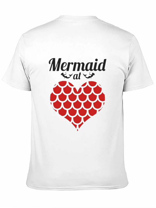 Camiseta Negra Corazón Escamas Sirena