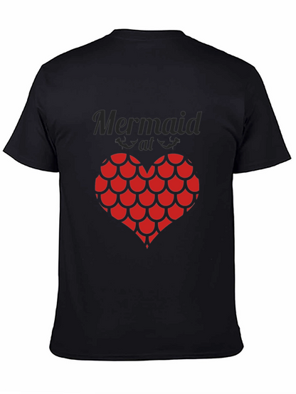 Camiseta Negra Corazón Escamas Sirena