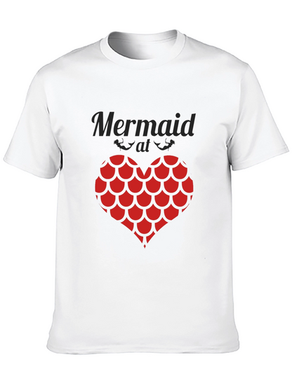 Camiseta Negra Corazón Escamas Sirena