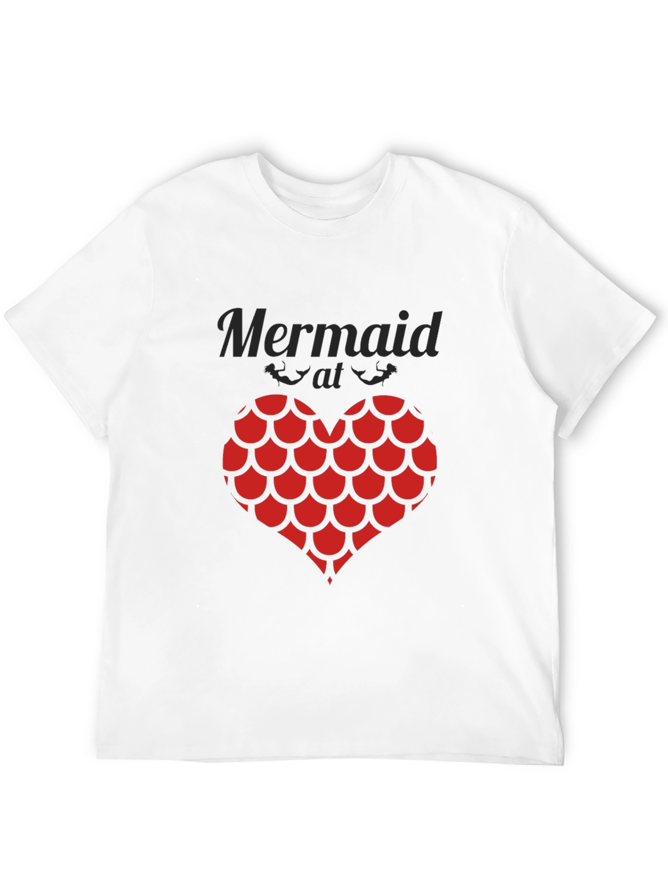 Camiseta Negra Corazón Escamas Sirena