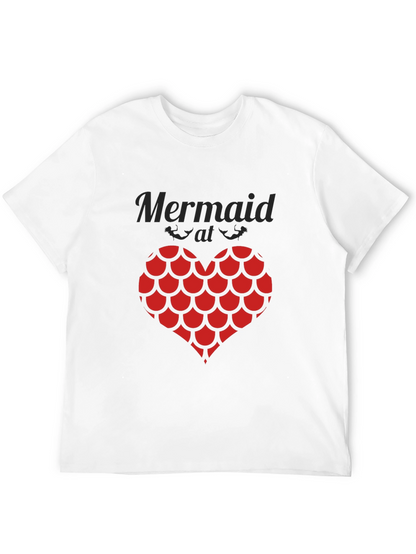 Camiseta Negra Corazón Escamas Sirena