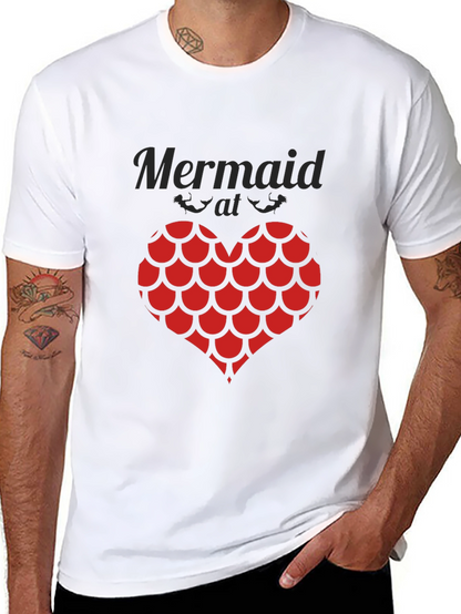 Camiseta Negra Corazón Escamas Sirena