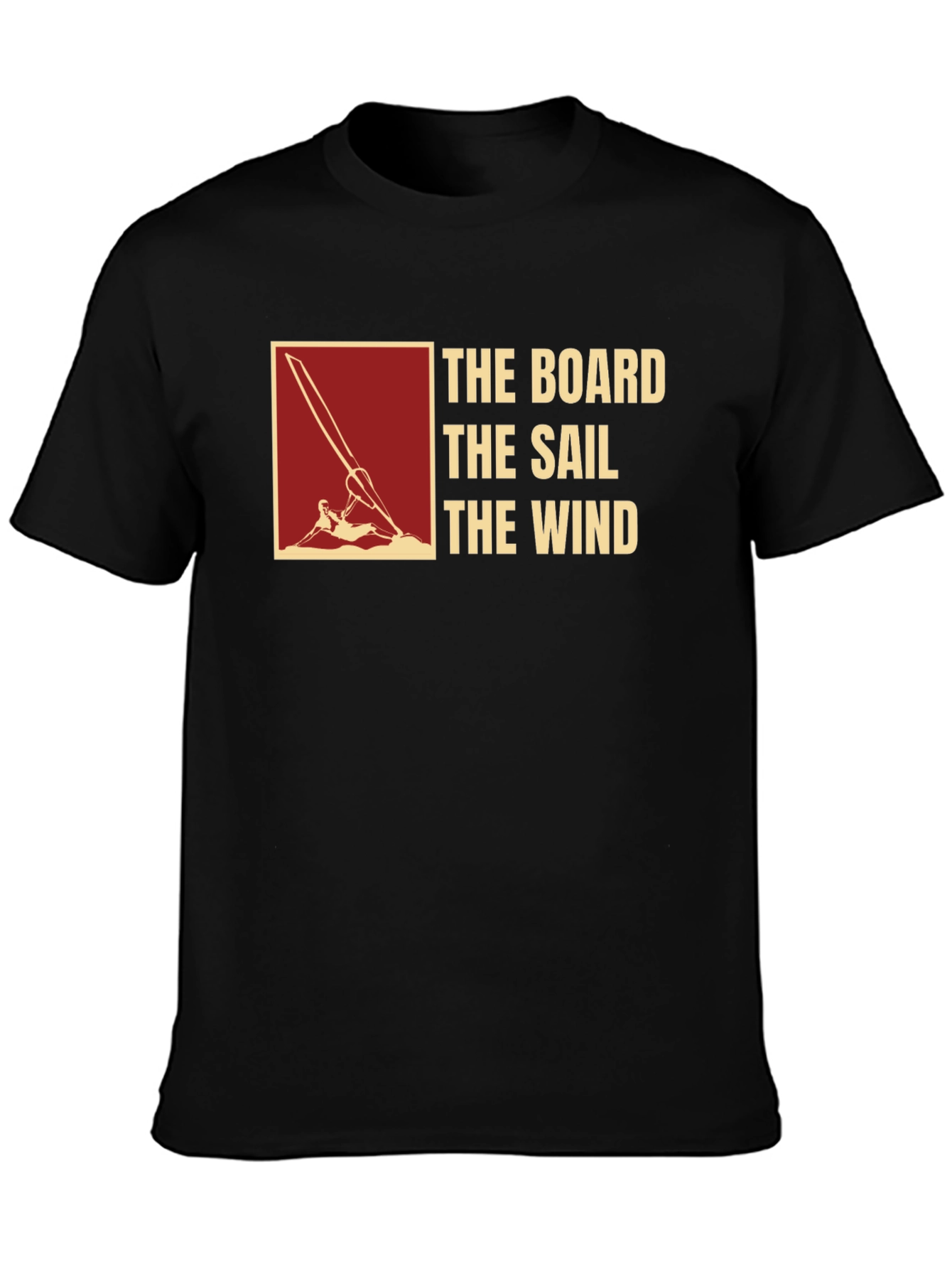 Camiseta Negra: The Board The Sail The Wind