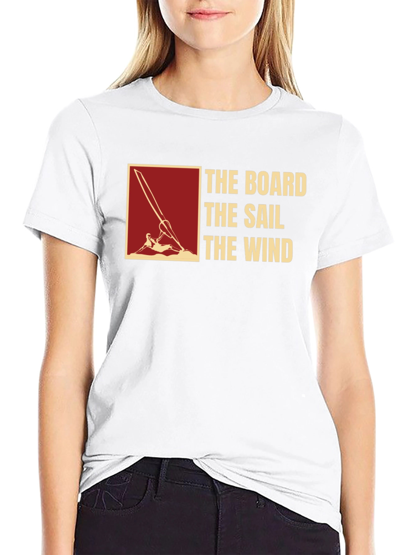 Camiseta Negra: The Board The Sail The Wind
