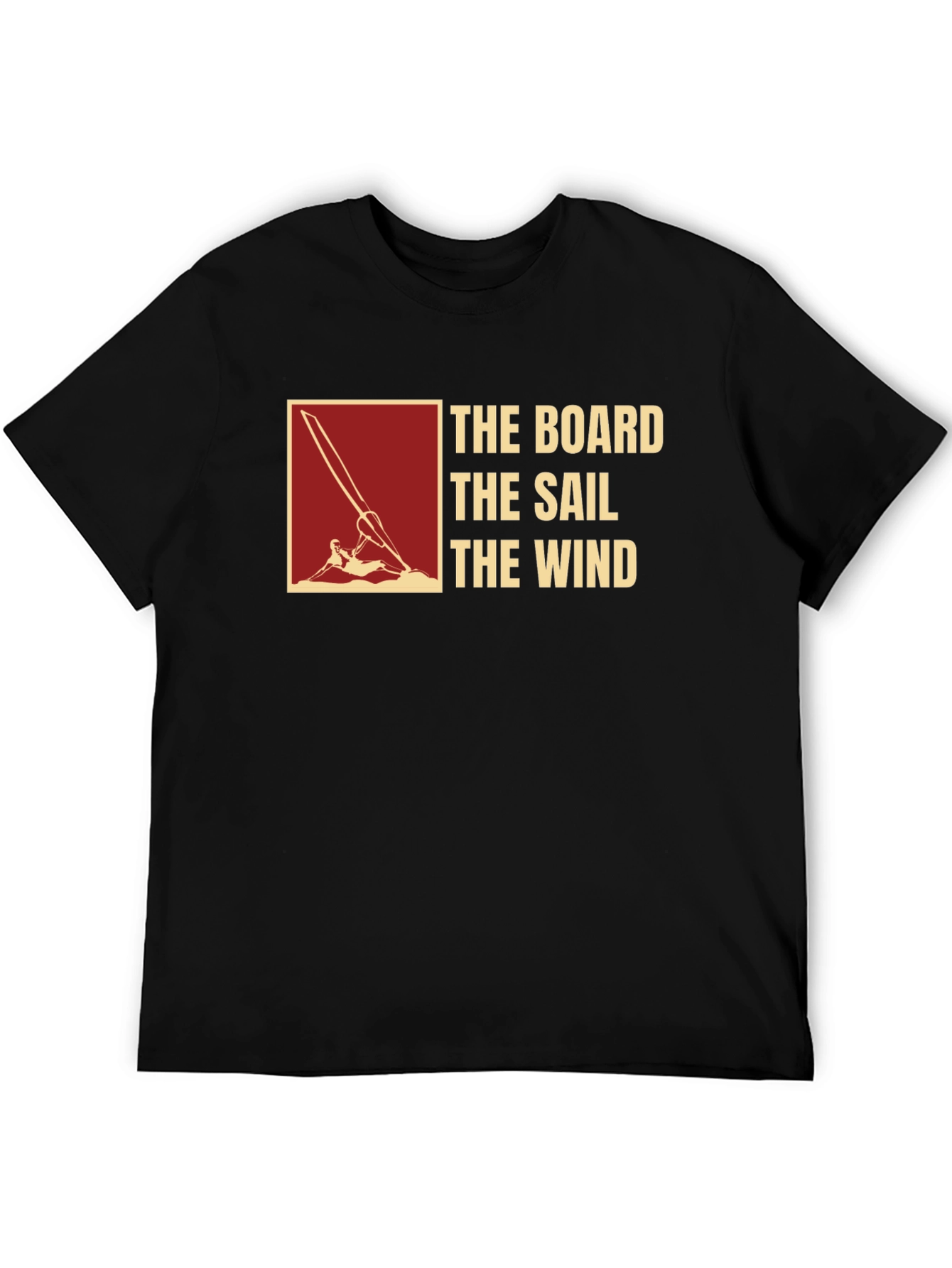 Camiseta Negra: The Board The Sail The Wind