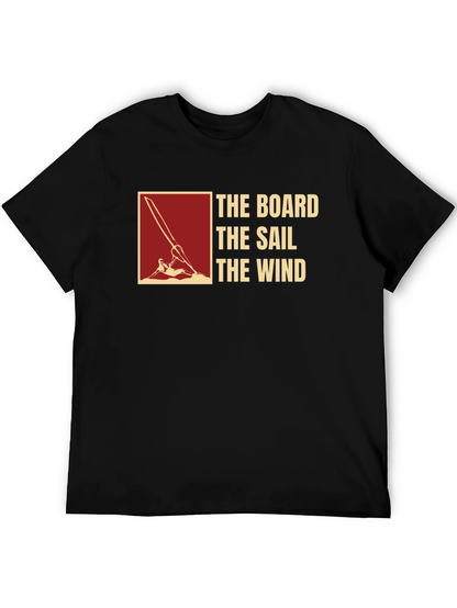 Camiseta Negra: The Board The Sail The Wind