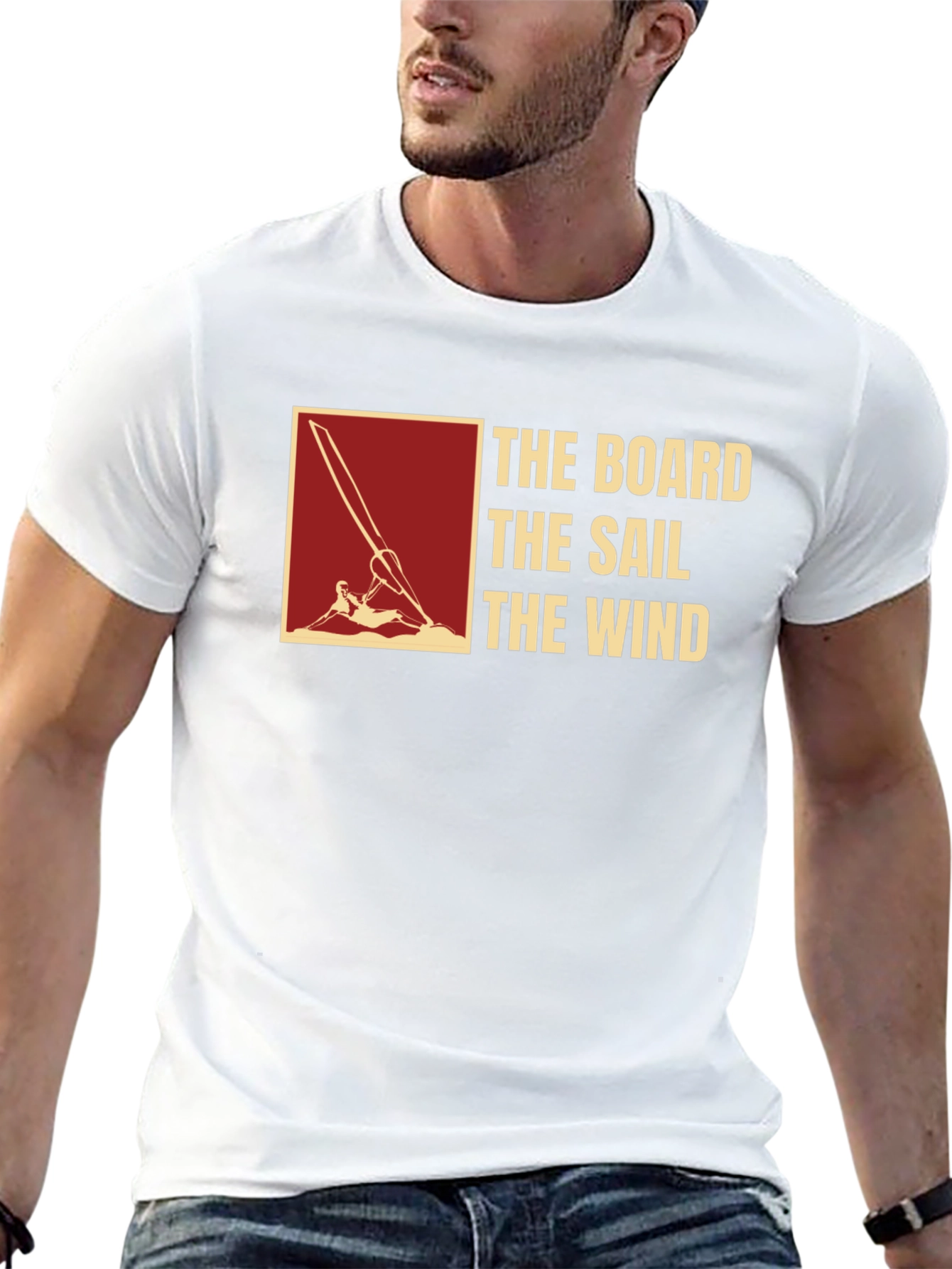 Camiseta Negra: The Board The Sail The Wind