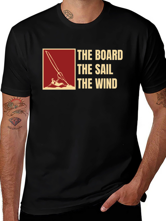 Camiseta Negra: The Board The Sail The Wind