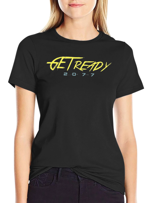 Camiseta Negra Cyberpunk 2077 Get Ready