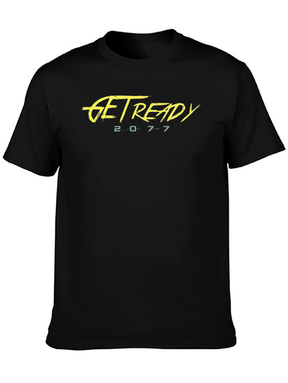 Camiseta Negra Cyberpunk 2077 Get Ready
