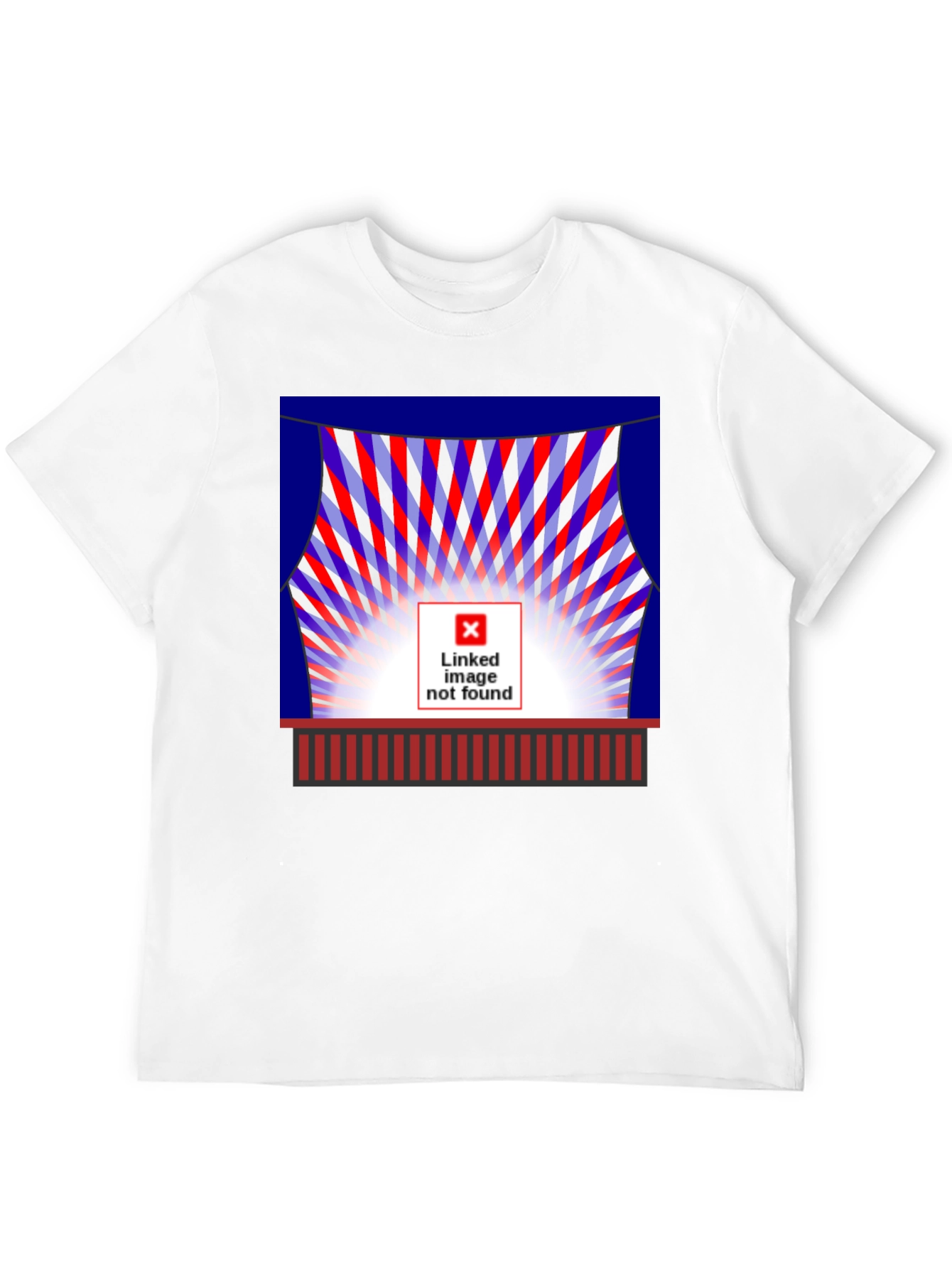 Camiseta Negra con Diseño Abstracto de Escenario