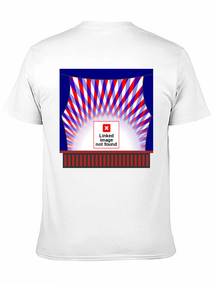 Camiseta Negra con Diseño Abstracto de Escenario