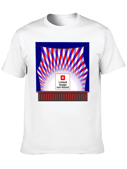 Camiseta Negra con Diseño Abstracto de Escenario