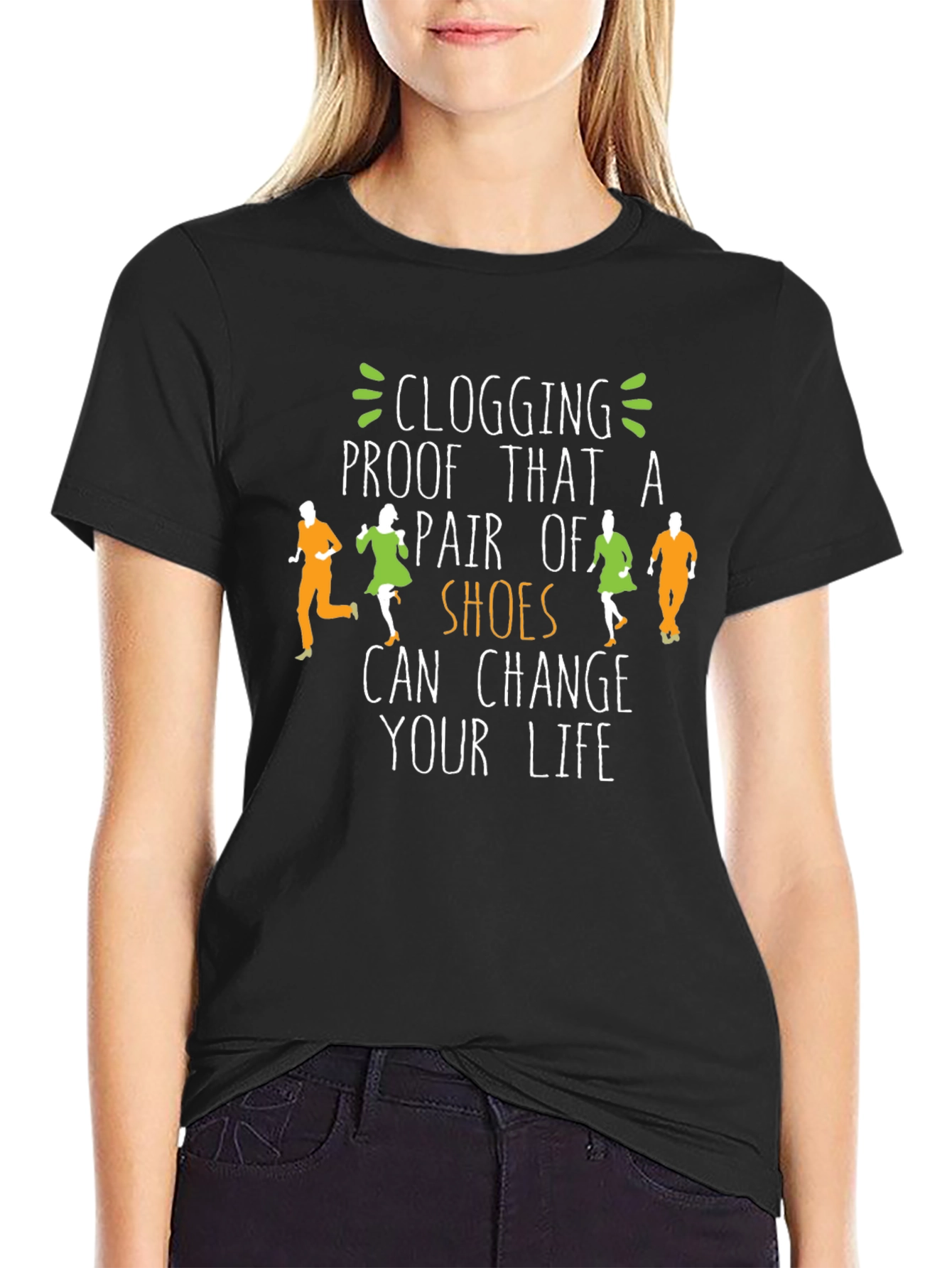 Camiseta Negra Clogging Shoes