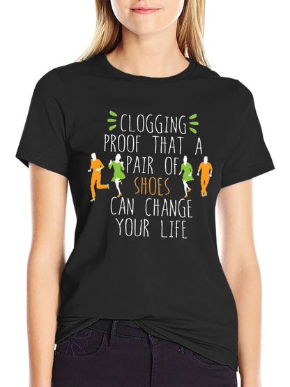 Camiseta Negra Clogging Shoes